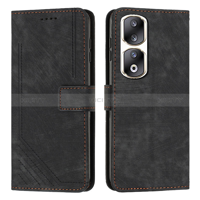 Coque Portefeuille Livre Cuir Etui Clapet Y07X pour Huawei Honor 90 Pro 5G Noir Plus