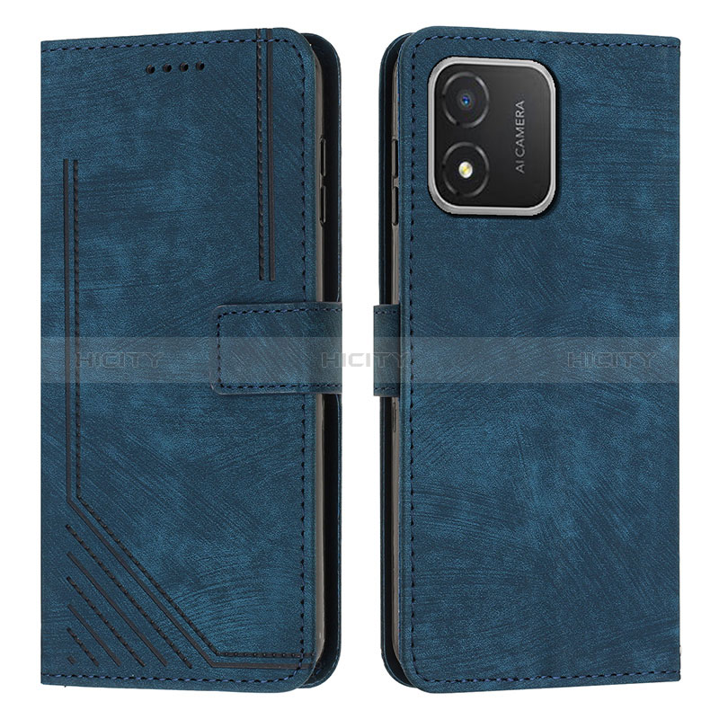 Coque Portefeuille Livre Cuir Etui Clapet Y07X pour Huawei Honor X5 Bleu Plus