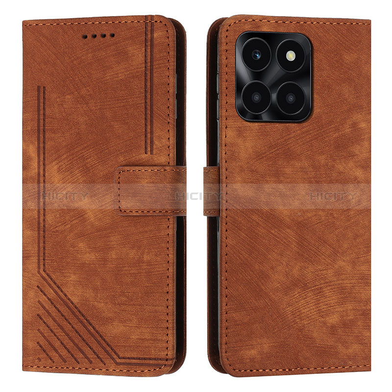 Coque Portefeuille Livre Cuir Etui Clapet Y07X pour Huawei Honor X8b Marron Plus