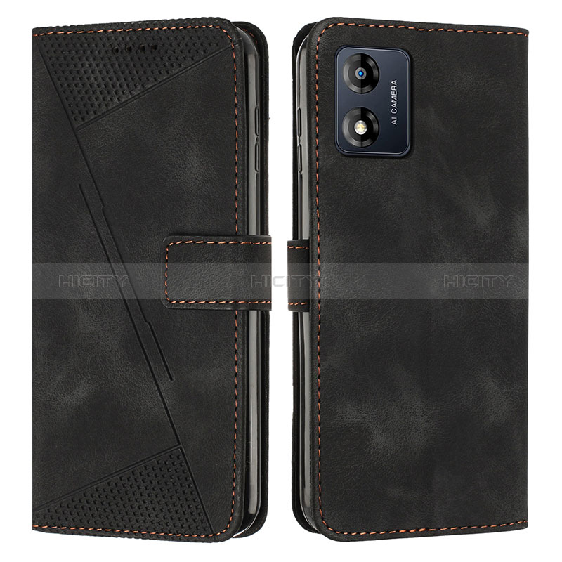 Coque Portefeuille Livre Cuir Etui Clapet Y07X pour Motorola Moto E13 Noir Plus