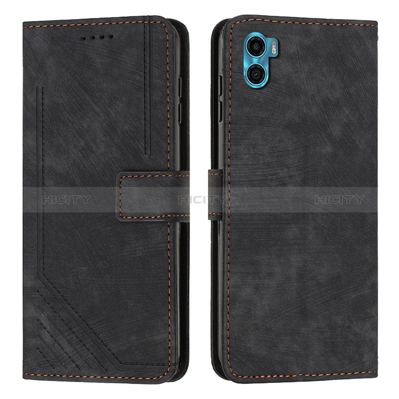 Coque Portefeuille Livre Cuir Etui Clapet Y07X pour Motorola Moto E22S Noir Plus