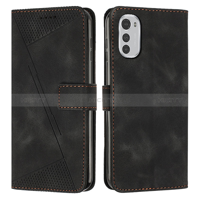 Coque Portefeuille Livre Cuir Etui Clapet Y07X pour Motorola Moto E32 Noir Plus