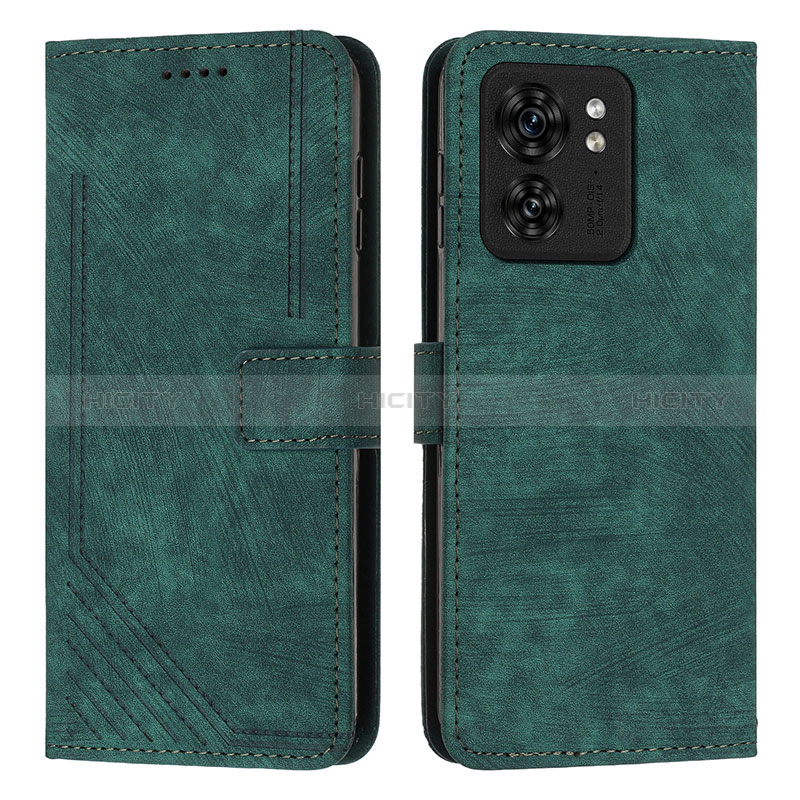 Coque Portefeuille Livre Cuir Etui Clapet Y07X pour Motorola Moto Edge (2023) 5G Vert Plus