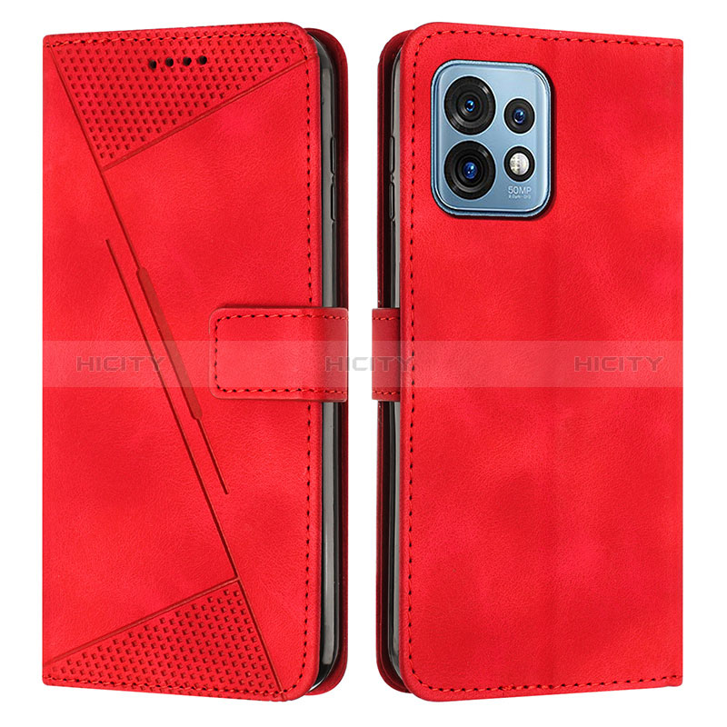 Coque Portefeuille Livre Cuir Etui Clapet Y07X pour Motorola Moto Edge 40 Pro 5G Rouge Plus