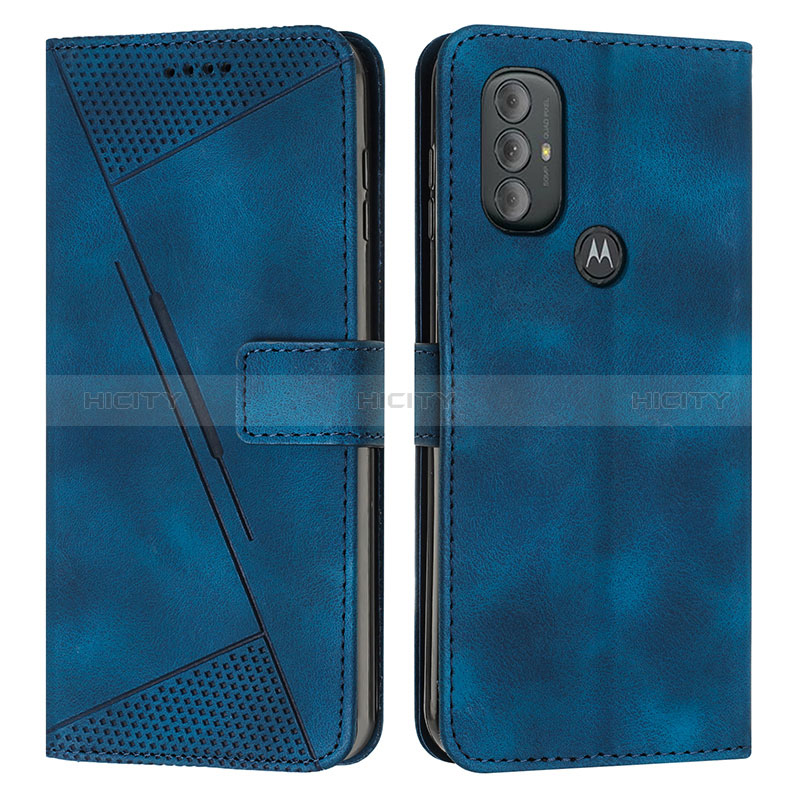 Coque Portefeuille Livre Cuir Etui Clapet Y07X pour Motorola Moto G Play Gen 2 Bleu Plus