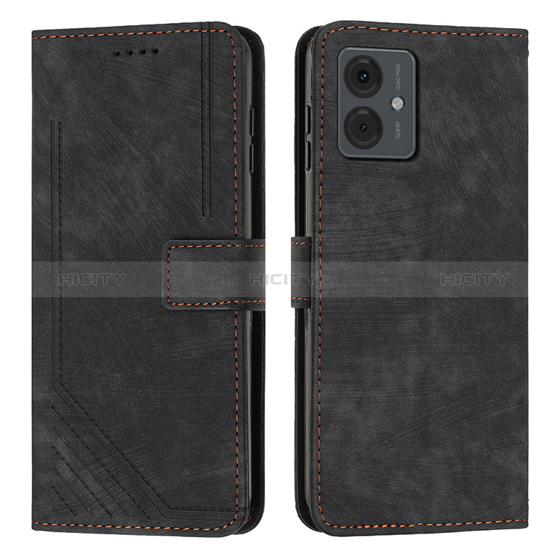 Coque Portefeuille Livre Cuir Etui Clapet Y07X pour Motorola Moto G14 Noir Plus