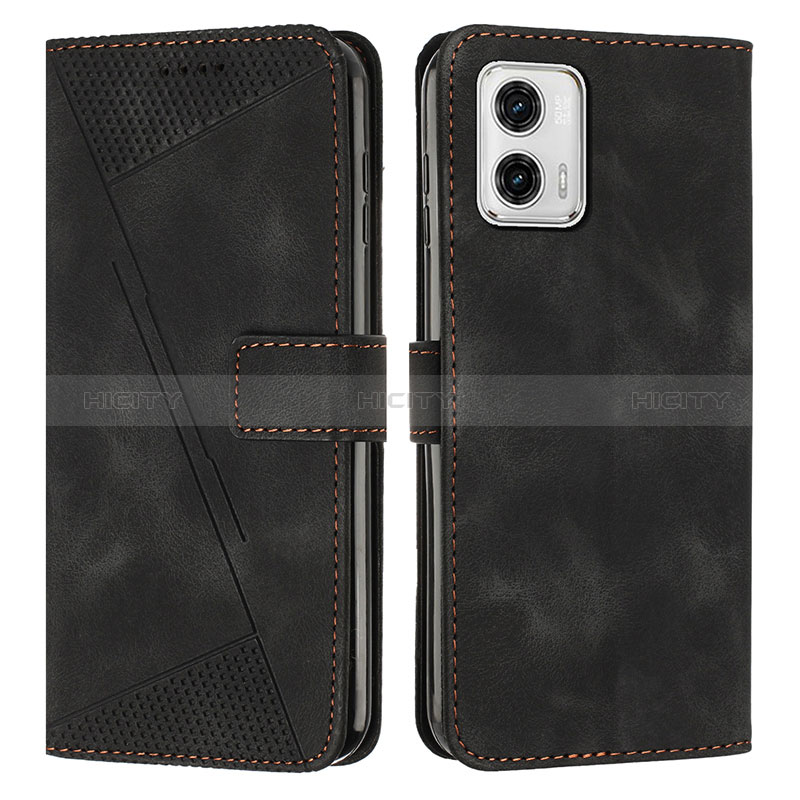 Coque Portefeuille Livre Cuir Etui Clapet Y07X pour Motorola Moto G53 5G Noir Plus