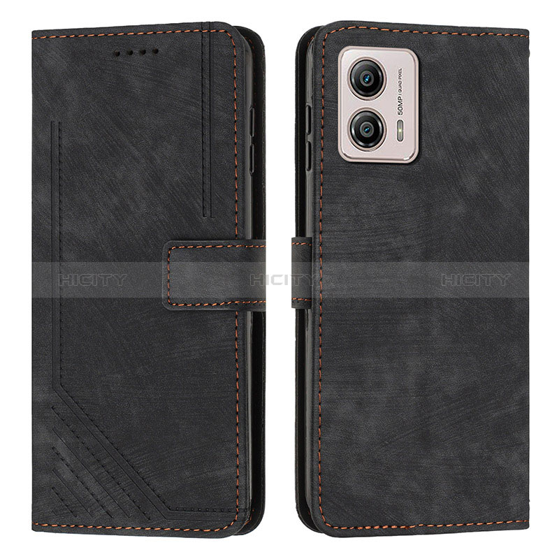 Coque Portefeuille Livre Cuir Etui Clapet Y07X pour Motorola Moto G53j 5G Noir Plus