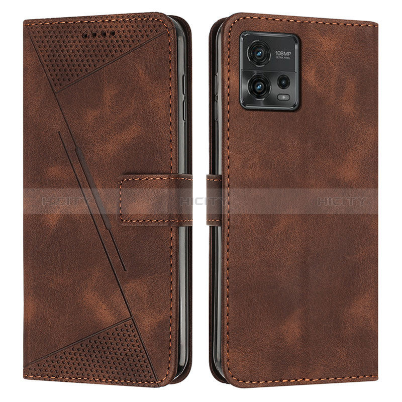 Coque Portefeuille Livre Cuir Etui Clapet Y07X pour Motorola Moto G72 Marron Plus