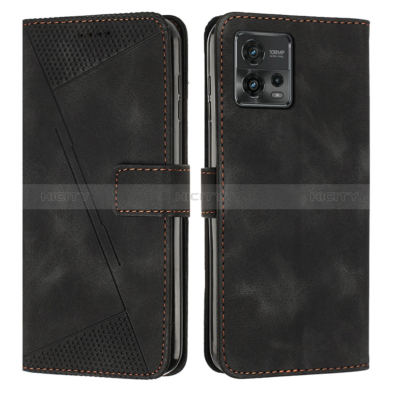 Coque Portefeuille Livre Cuir Etui Clapet Y07X pour Motorola Moto G72 Noir Plus