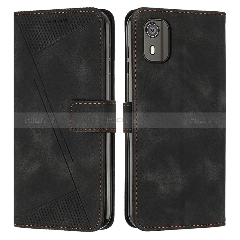 Coque Portefeuille Livre Cuir Etui Clapet Y07X pour Nokia C02 Noir Plus