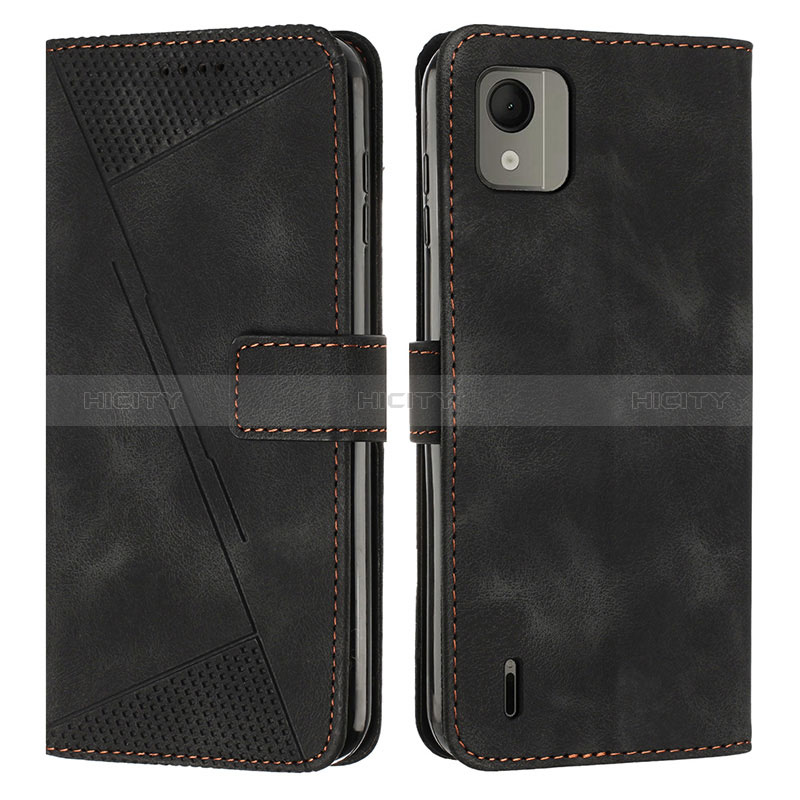 Coque Portefeuille Livre Cuir Etui Clapet Y07X pour Nokia C110 Noir Plus