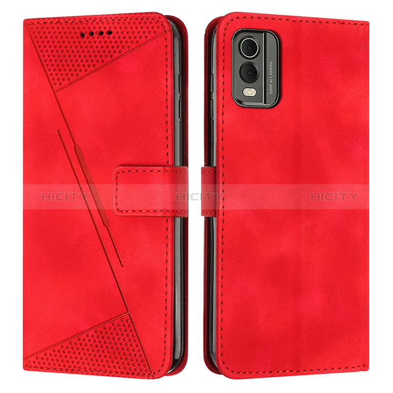 Coque Portefeuille Livre Cuir Etui Clapet Y07X pour Nokia C210 Rouge Plus