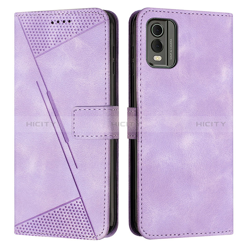 Coque Portefeuille Livre Cuir Etui Clapet Y07X pour Nokia C210 Violet Plus