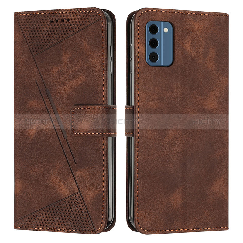 Coque Portefeuille Livre Cuir Etui Clapet Y07X pour Nokia C300 Marron Plus