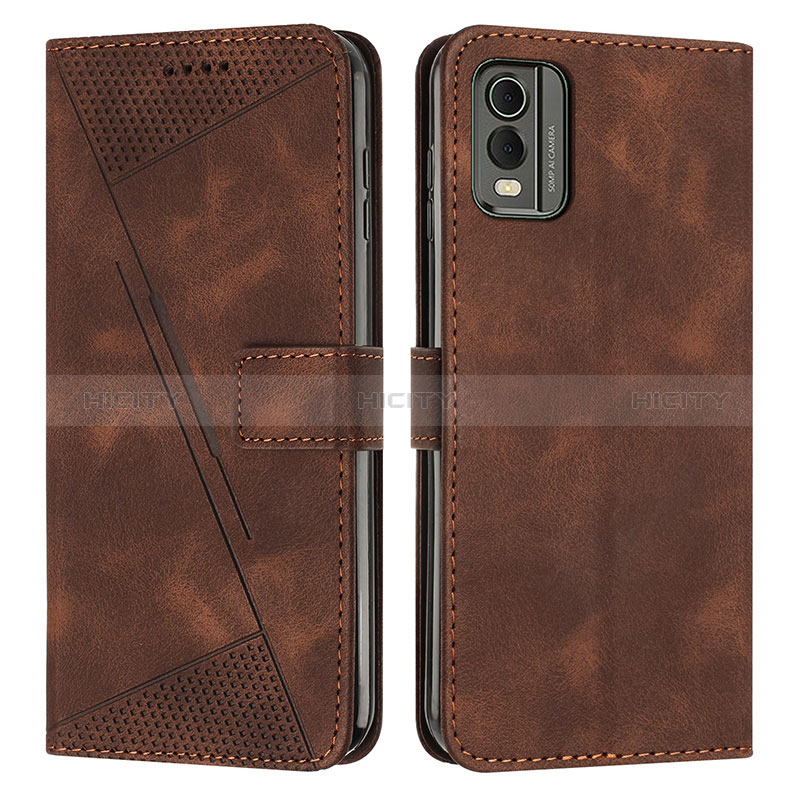 Coque Portefeuille Livre Cuir Etui Clapet Y07X pour Nokia C32 Marron Plus