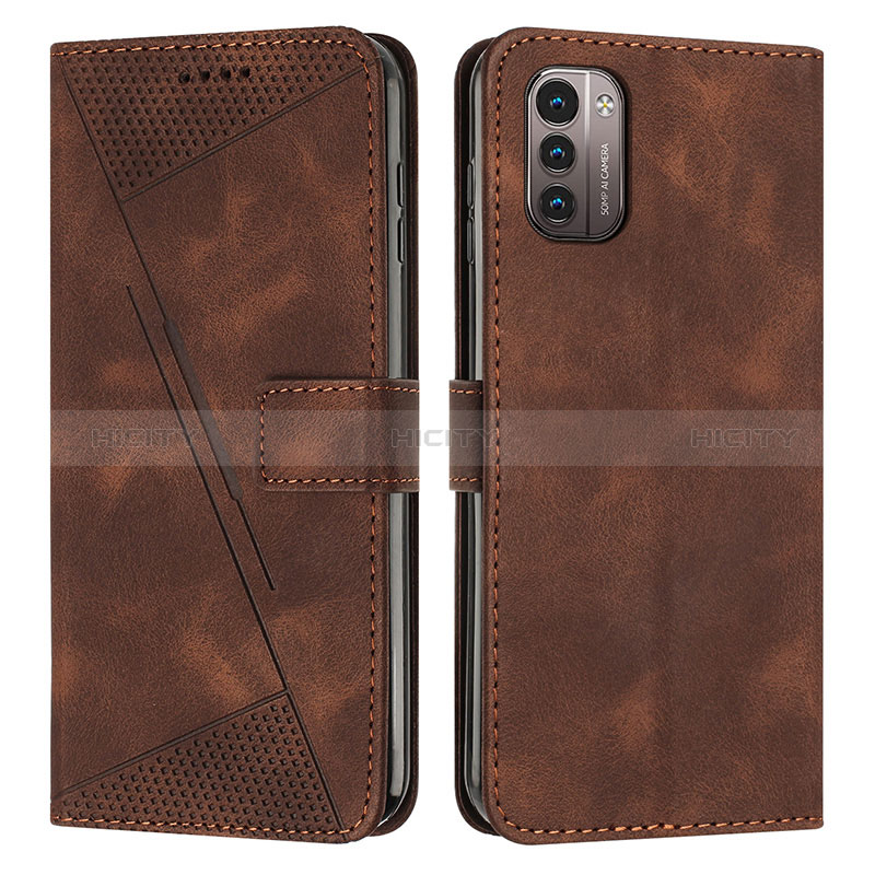 Coque Portefeuille Livre Cuir Etui Clapet Y07X pour Nokia G11 Marron Plus