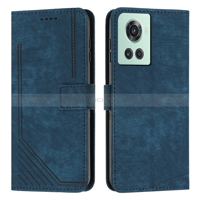 Coque Portefeuille Livre Cuir Etui Clapet Y07X pour OnePlus 10R 5G Bleu Plus