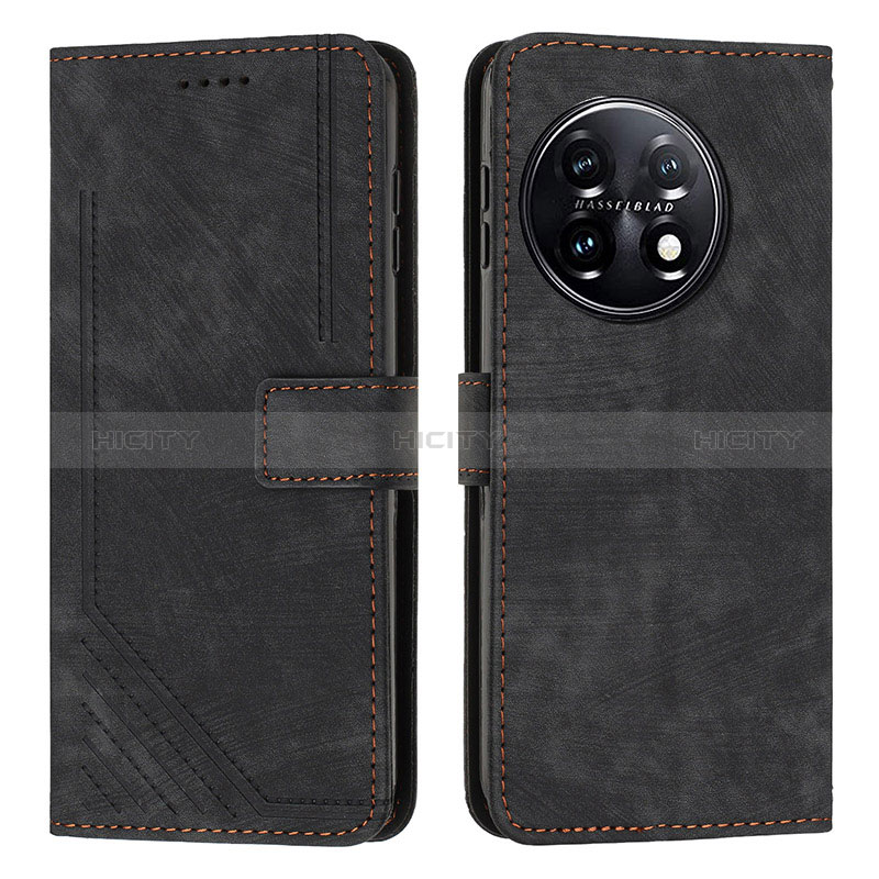 Coque Portefeuille Livre Cuir Etui Clapet Y07X pour OnePlus 11 5G Noir Plus