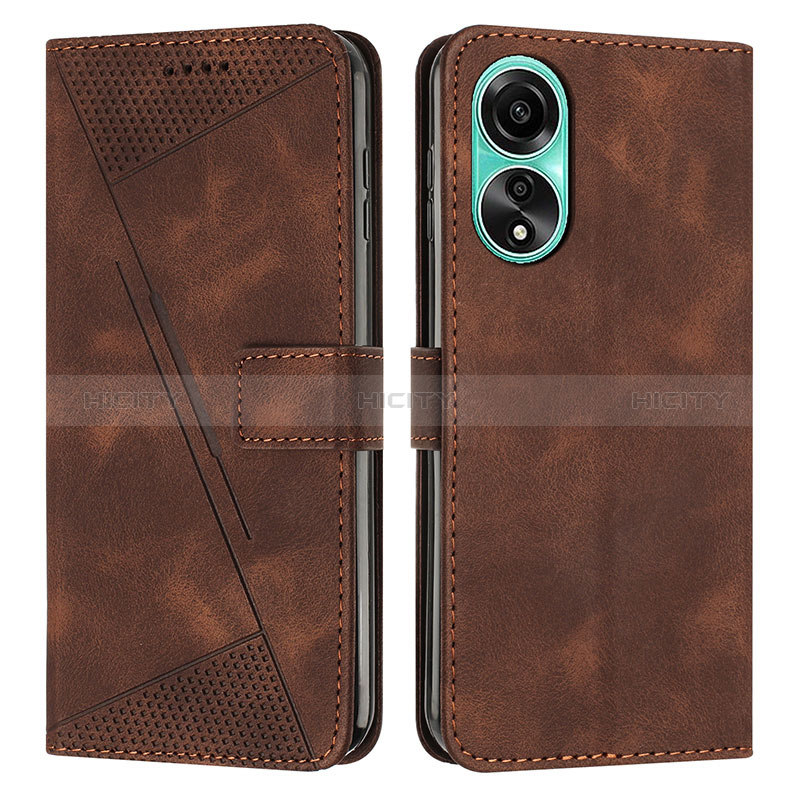 Coque Portefeuille Livre Cuir Etui Clapet Y07X pour Oppo A38 Marron Plus