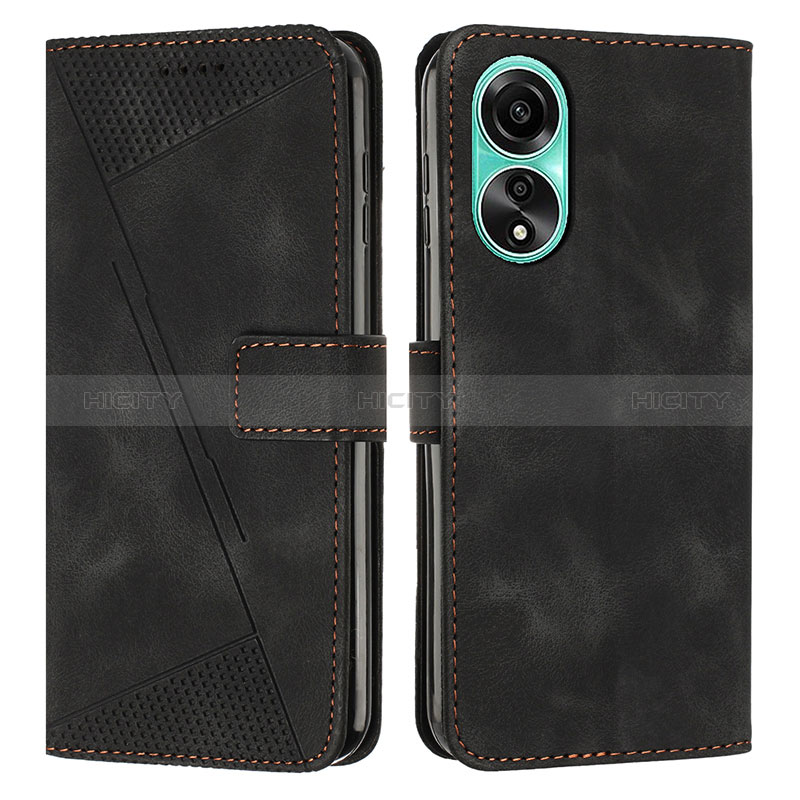 Coque Portefeuille Livre Cuir Etui Clapet Y07X pour Oppo A38 Noir Plus