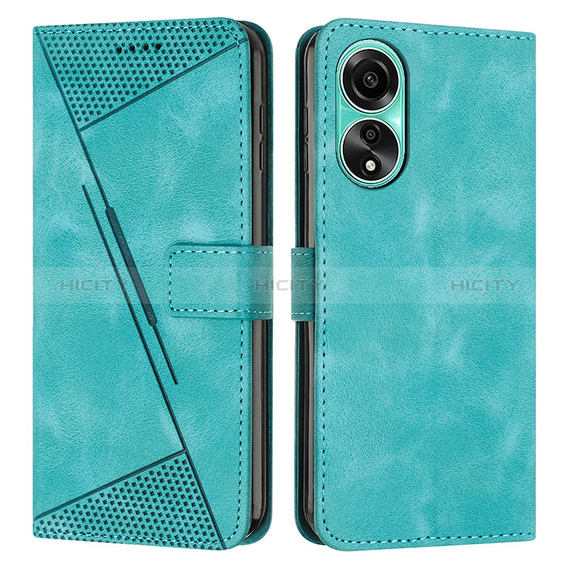 Coque Portefeuille Livre Cuir Etui Clapet Y07X pour Oppo A38 Vert Plus