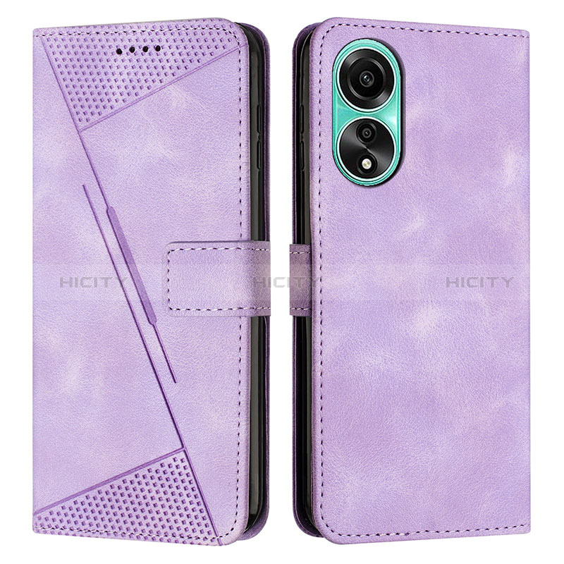 Coque Portefeuille Livre Cuir Etui Clapet Y07X pour Oppo A38 Violet Plus