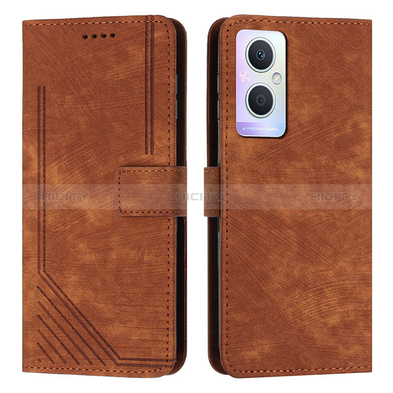 Coque Portefeuille Livre Cuir Etui Clapet Y07X pour Oppo A96 5G Marron Plus