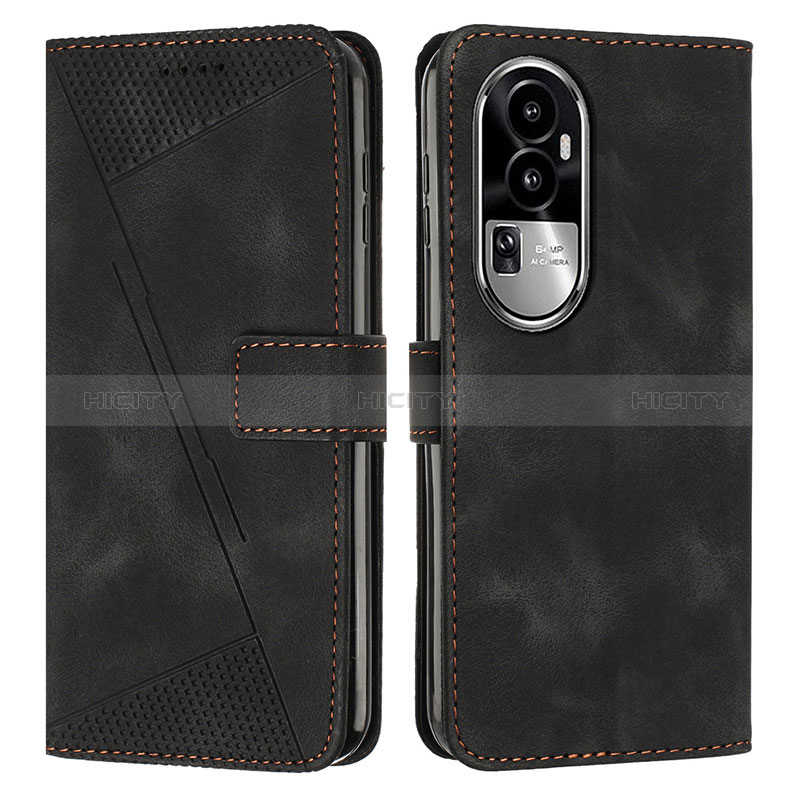 Coque Portefeuille Livre Cuir Etui Clapet Y07X pour Oppo Reno10 Pro+ Plus 5G Noir Plus