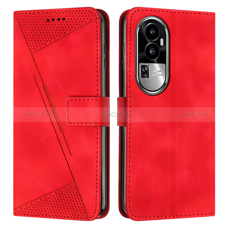 Coque Portefeuille Livre Cuir Etui Clapet Y07X pour Oppo Reno10 Pro+ Plus 5G Rouge Plus