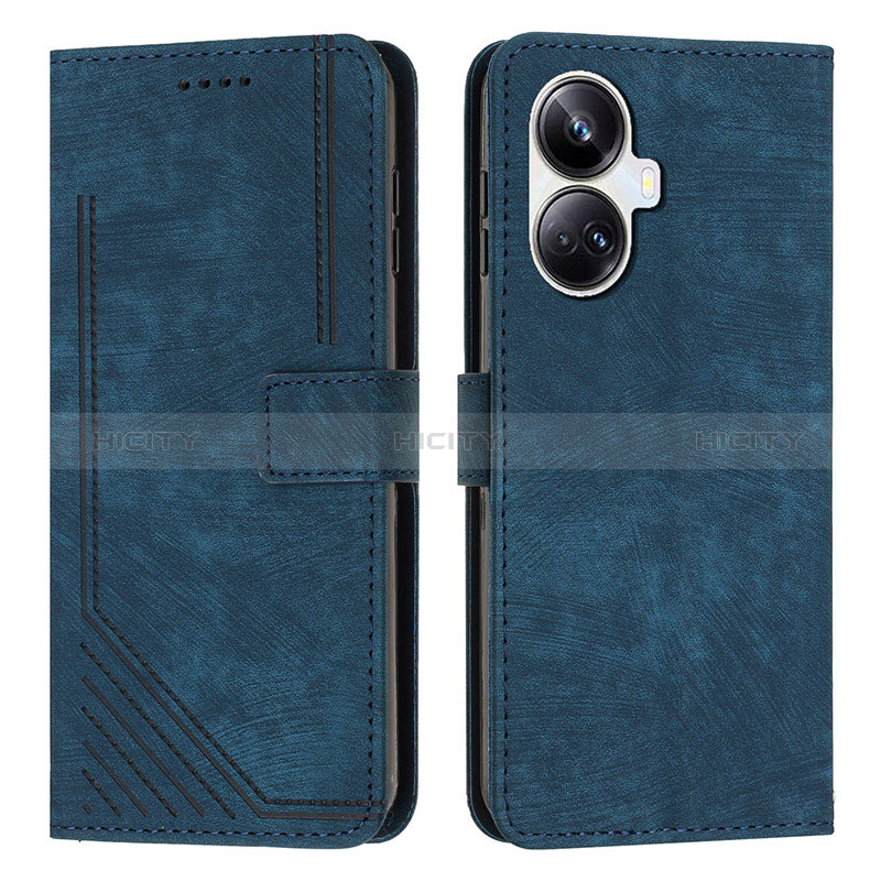 Coque Portefeuille Livre Cuir Etui Clapet Y07X pour Realme 10 Pro+ Plus 5G Bleu Plus