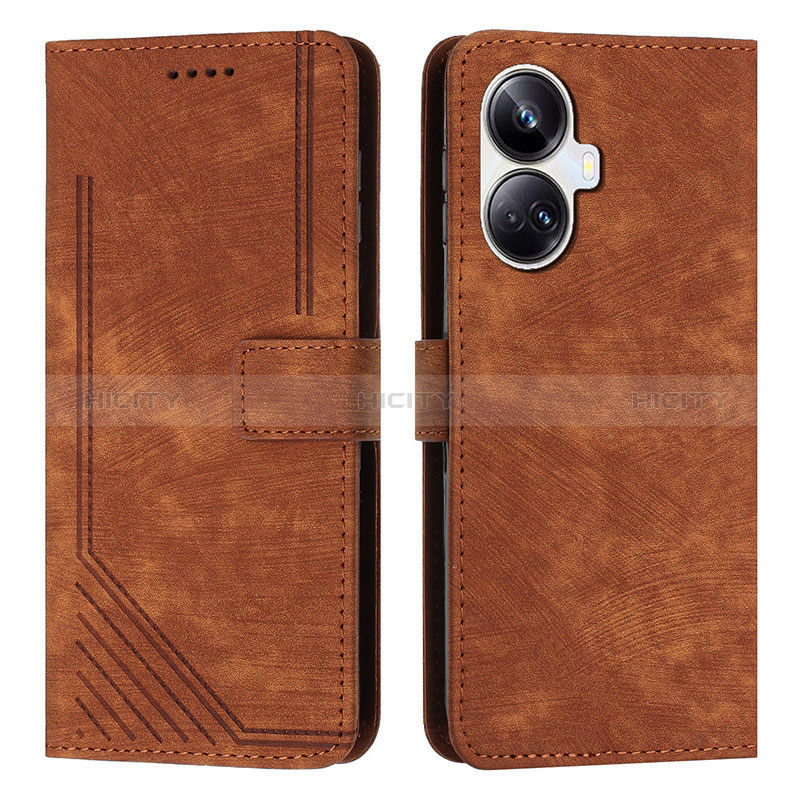 Coque Portefeuille Livre Cuir Etui Clapet Y07X pour Realme 10 Pro+ Plus 5G Marron Plus