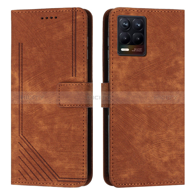 Coque Portefeuille Livre Cuir Etui Clapet Y07X pour Realme 8 Pro Marron Plus