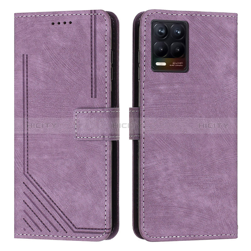 Coque Portefeuille Livre Cuir Etui Clapet Y07X pour Realme 8 Pro Violet Plus