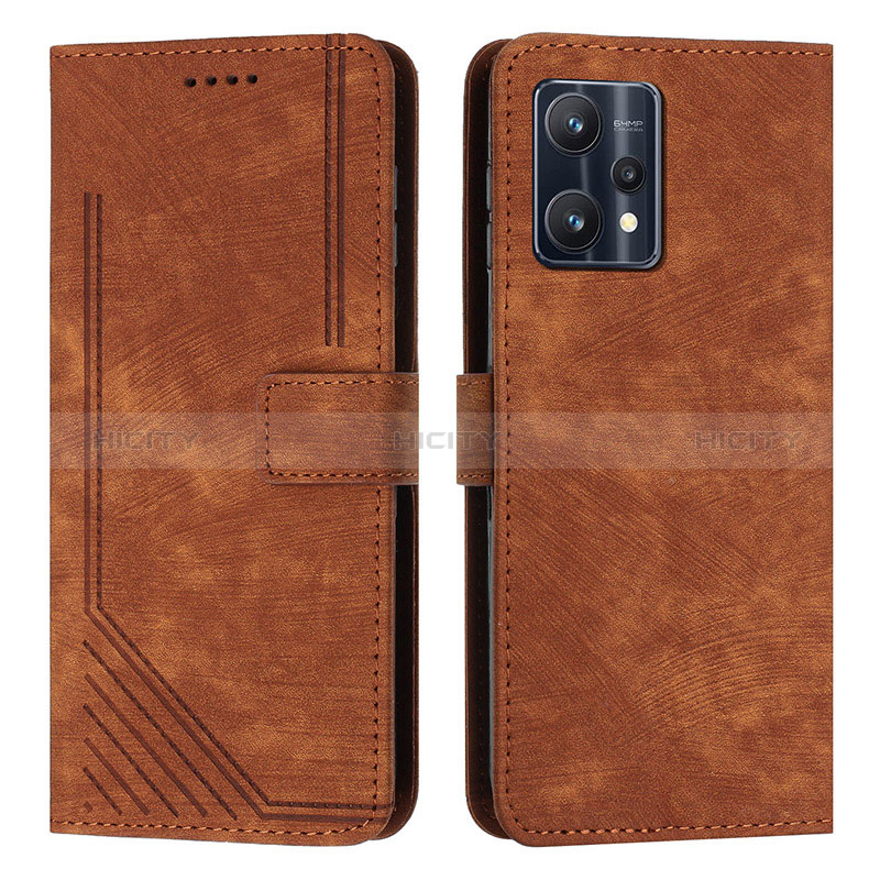 Coque Portefeuille Livre Cuir Etui Clapet Y07X pour Realme 9 4G Marron Plus