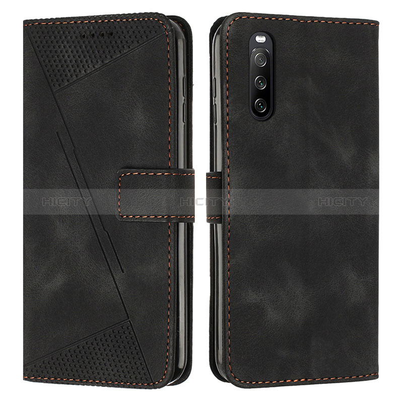 Coque Portefeuille Livre Cuir Etui Clapet Y07X pour Sony Xperia 10 IV Noir Plus