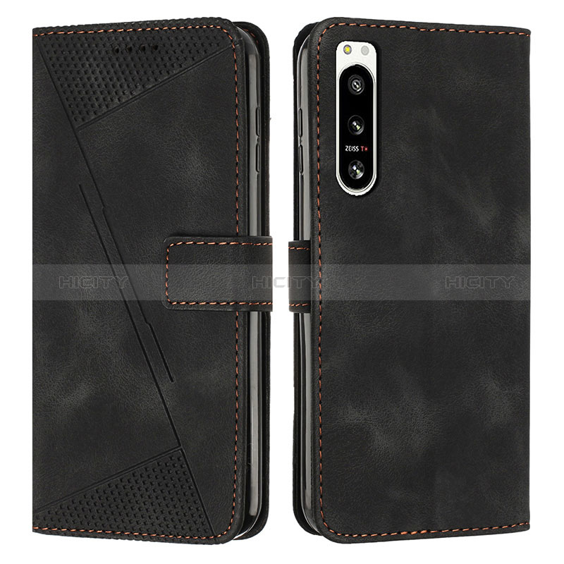 Coque Portefeuille Livre Cuir Etui Clapet Y07X pour Sony Xperia 5 IV Noir Plus