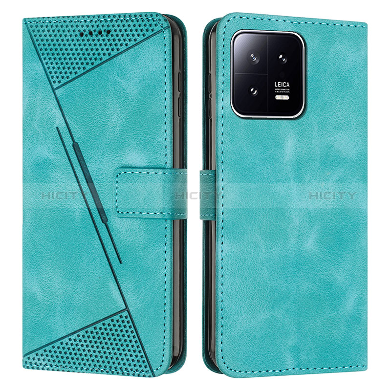 Coque Portefeuille Livre Cuir Etui Clapet Y07X pour Xiaomi Mi 13 5G Vert Plus