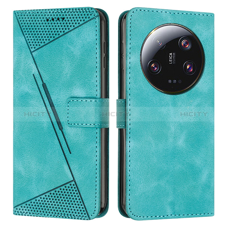 Coque Portefeuille Livre Cuir Etui Clapet Y07X pour Xiaomi Mi 13 Ultra 5G Vert Plus