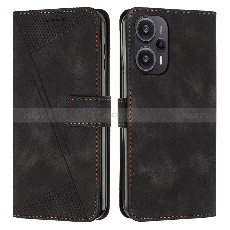 Coque Portefeuille Livre Cuir Etui Clapet Y07X pour Xiaomi Poco F5 5G Noir Plus