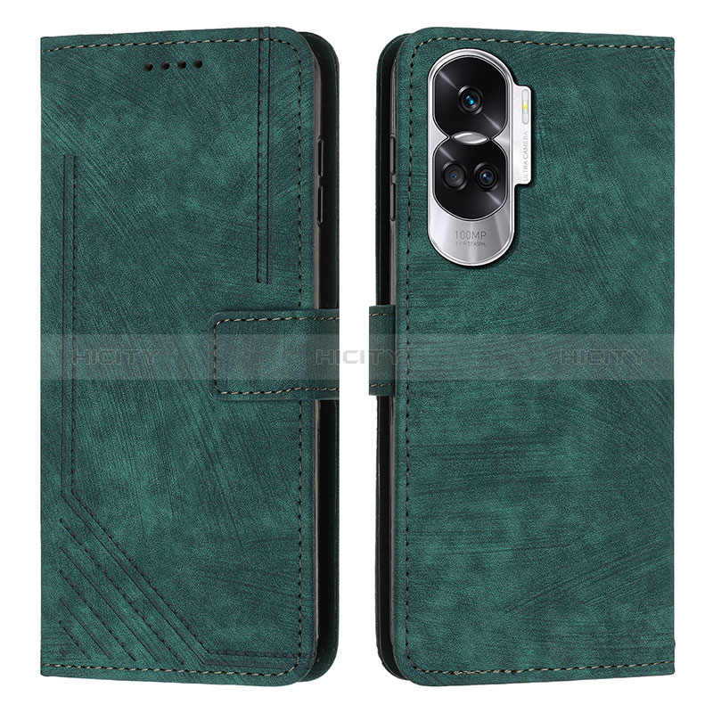 Coque Portefeuille Livre Cuir Etui Clapet Y08X pour Huawei Honor 90 Lite 5G Vert Plus