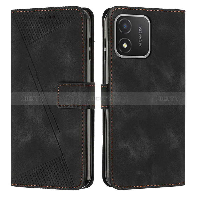 Coque Portefeuille Livre Cuir Etui Clapet Y08X pour Huawei Honor X5 Noir Plus