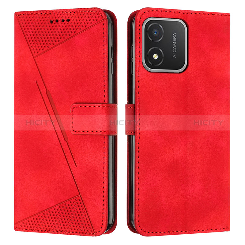 Coque Portefeuille Livre Cuir Etui Clapet Y08X pour Huawei Honor X5 Rouge Plus