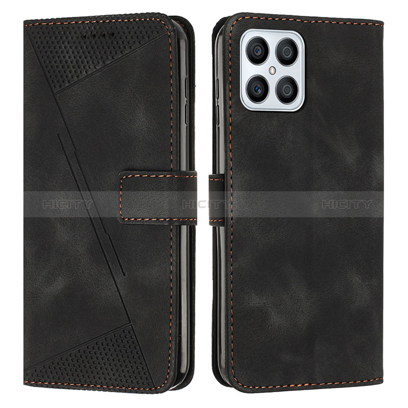 Coque Portefeuille Livre Cuir Etui Clapet Y08X pour Huawei Honor X8 4G Noir Plus