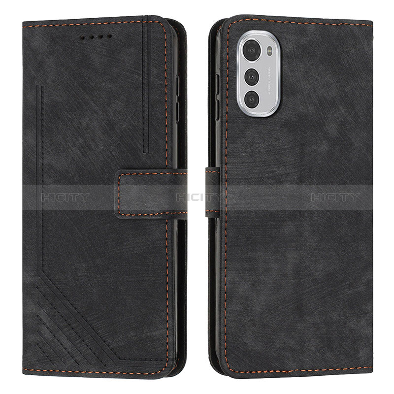 Coque Portefeuille Livre Cuir Etui Clapet Y08X pour Motorola Moto E32 Noir Plus