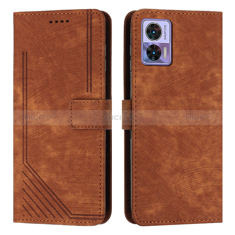 Coque Portefeuille Livre Cuir Etui Clapet Y08X pour Motorola Moto Edge 30 Neo 5G Marron Plus