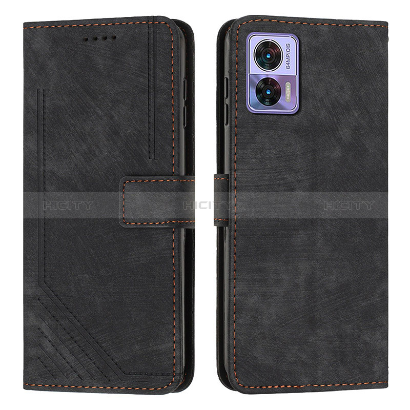 Coque Portefeuille Livre Cuir Etui Clapet Y08X pour Motorola Moto Edge 30 Neo 5G Noir Plus