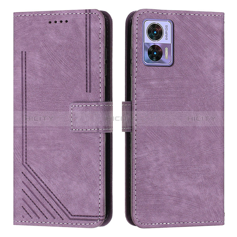 Coque Portefeuille Livre Cuir Etui Clapet Y08X pour Motorola Moto Edge 30 Neo 5G Violet Plus