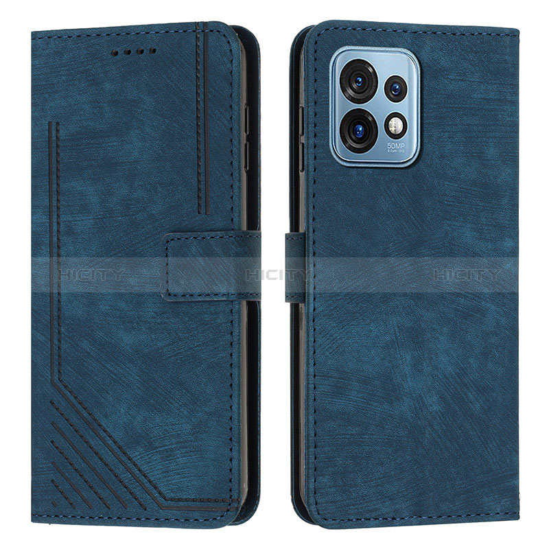 Coque Portefeuille Livre Cuir Etui Clapet Y08X pour Motorola Moto Edge 40 Pro 5G Bleu Plus