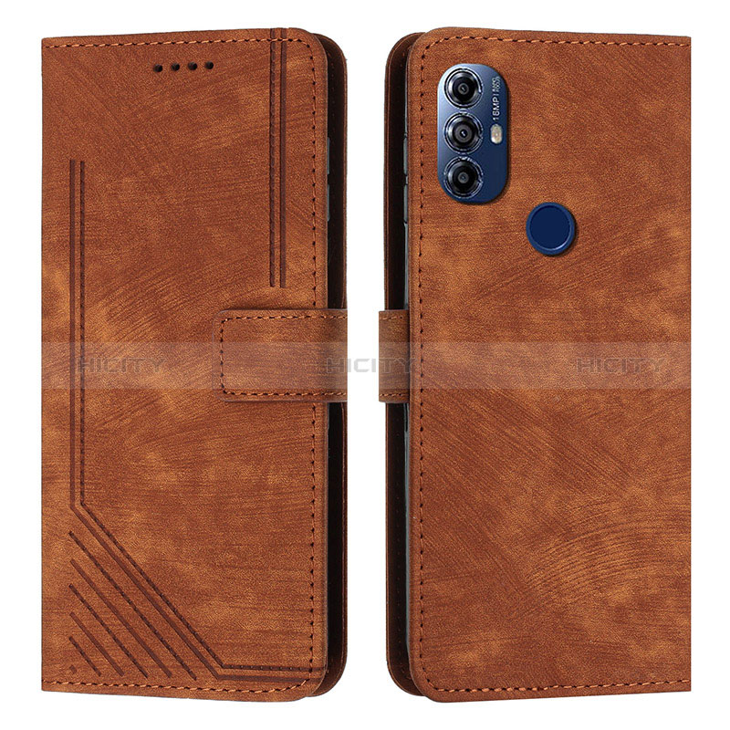 Coque Portefeuille Livre Cuir Etui Clapet Y08X pour Motorola Moto G Play (2023) Marron Plus